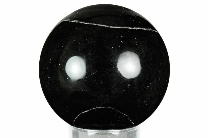 Polished Silver Sheen Obsidian Sphere - Mexico #327394